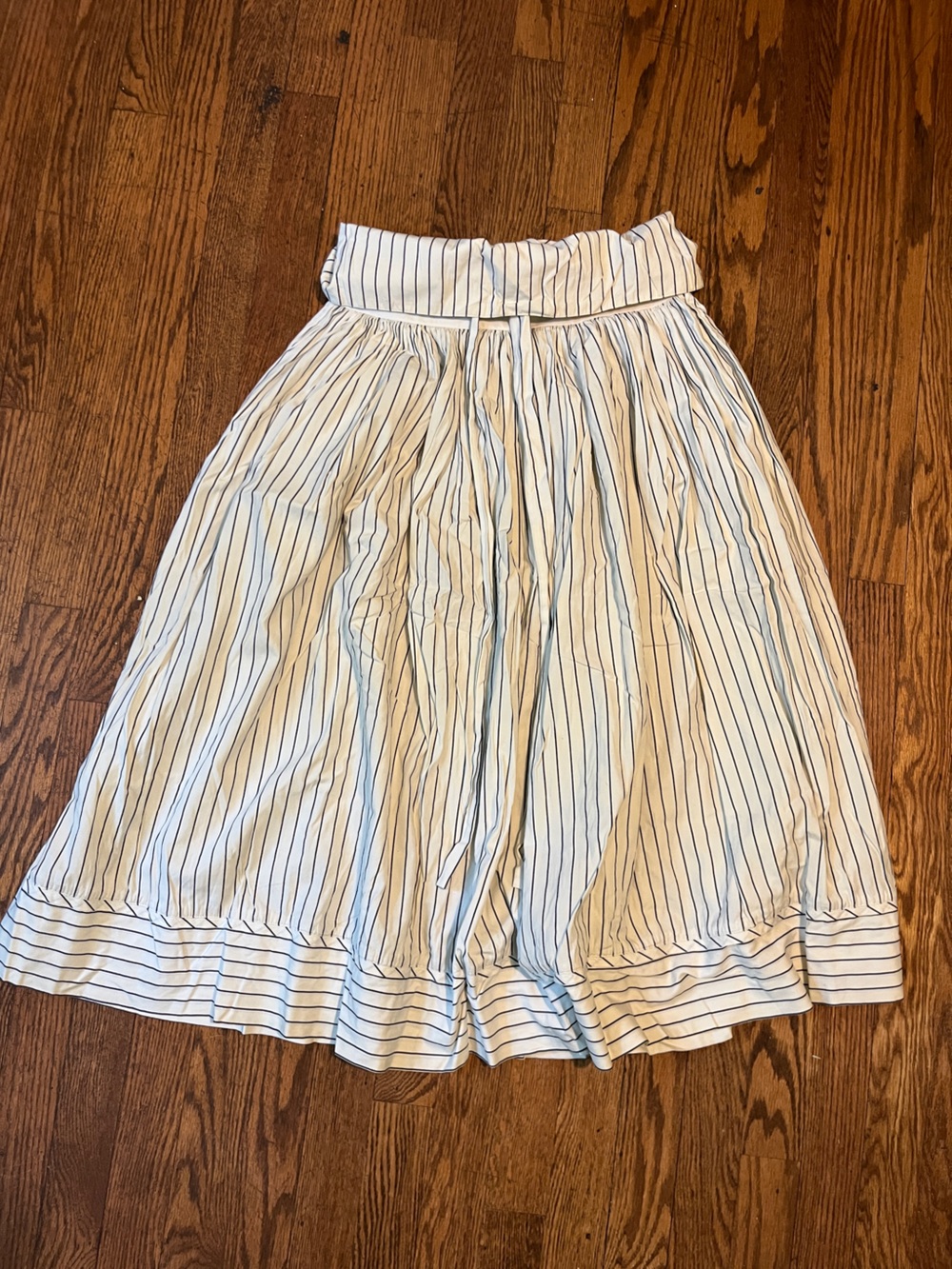 Vintage 1980s Kenzo Pinstripe Skirt with Pockets Archive# 6012 - Picture 6 of 16